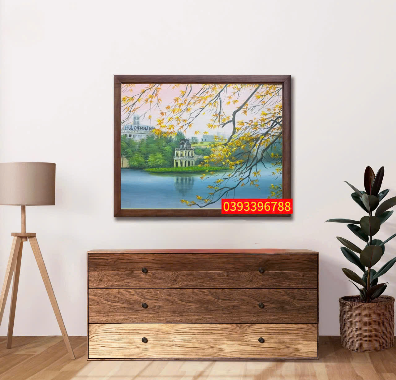 TRANH SƠN DẦU HỒ GƯƠM - THÁP RÙA HÀ NỘI