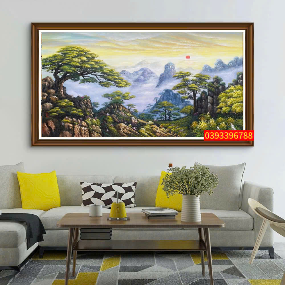 TRANH SƠN DẦU PHONG CẢNH NÚI NON