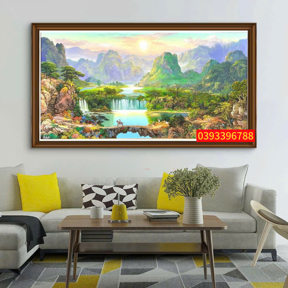 TRANH PHONG CẢNH SƠN THUỶ HỮU TÌNH