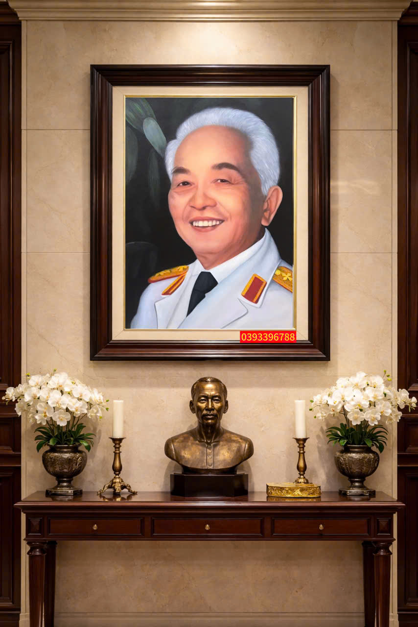 TRANH BÁC HỒ - TRANH SƠN DẦU CHÂN DUNG BÁC GIÁP