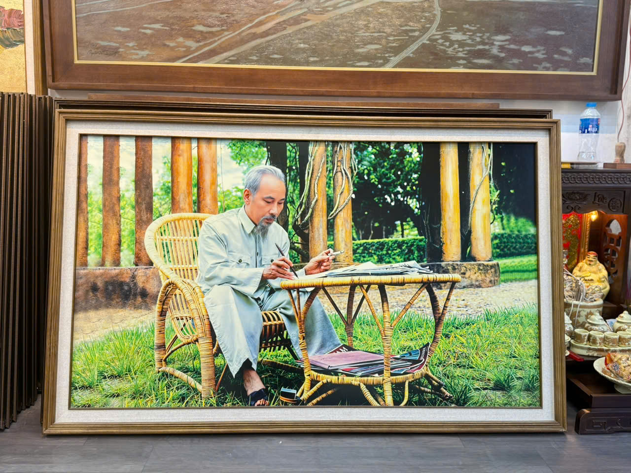 TRANH BÁC HỒ - TRANH CHÂN DUNG BÁC HỒ SƠN MÀI - Ảnh 2