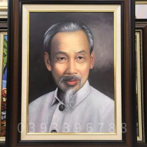 Alternative view of TRANH BÁC HỒ - TRANH SƠN DẦU CHÂN DUNG BÁC