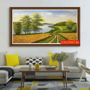 TRANH CÁNH ĐỒNG LÚA CHÍN - TRANH LÀNG QUÊ