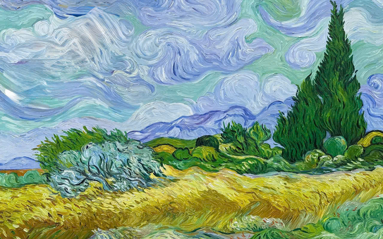 TRANH SƠN DẦU CÁNH ĐỒNG LÚA MÌ CỦA VANGOGH - Ảnh 2