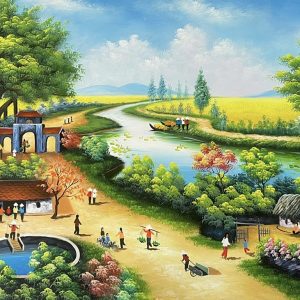 Alternative view of TRANH ĐỒNG QUÊ - TRANH SƠN DẦU ĐỒNG QUÊ