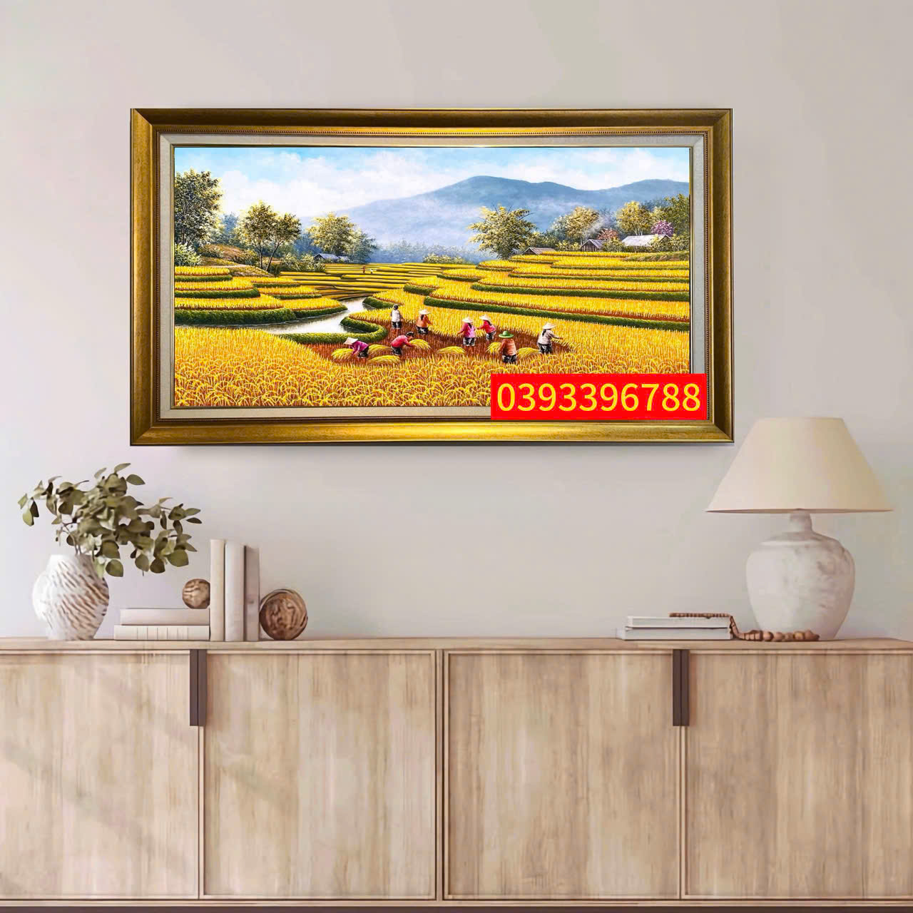 TRANH MÙA GẶT - TRANH PHONG CẢNH