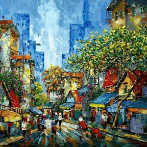 Alternative view of TRANH SƠN DẦU PHỐ CỔ HÀ NỘI - TRANH PHONG CẢNH