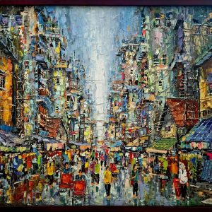 Alternative view of TRANH PHỐ CỔ HÀ NỘI - TRANH SƠN DẦU PHỐ CỔ