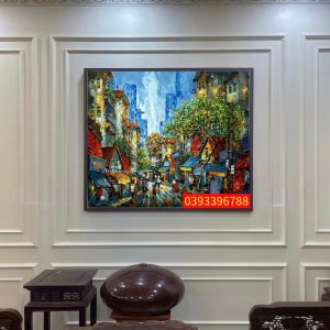 TRANH SƠN DẦU PHỐ CỔ HÀ NỘI - TRANH PHONG CẢNH