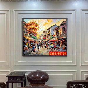 TRANH SƠN DẦU PHỐ CỔ HÀ NỘI 03