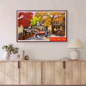 TRANH SƠN DẦU PHỐ CỔ HÀ NỘI 06