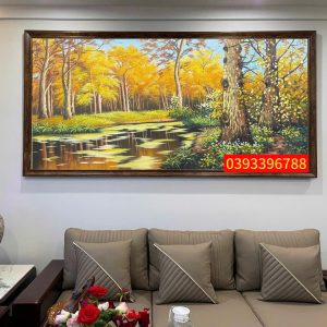 TRANH SƠN DẦU PHONG CẢNH MÙA THU