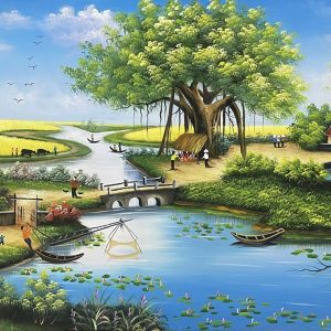 Alternative view of TRANH ĐỒNG QUÊ, TRANH SƠN DẦU LÀNG QUÊ