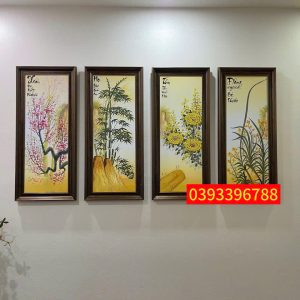 BỘ TRANH TỨ QUÝ TÀI LỘC XUÂN HẠ THU ĐÔNG