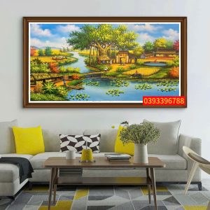 TRANH SƠN DẦU LÀNG QUÊ YÊN BÌNH